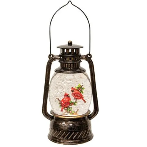 ' Lighted Cardinal Water Globe Lantern 2 Asstd.