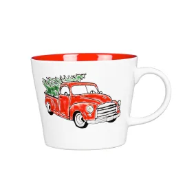 12 OZ Ceramic Cup, Red Truck,3amh158