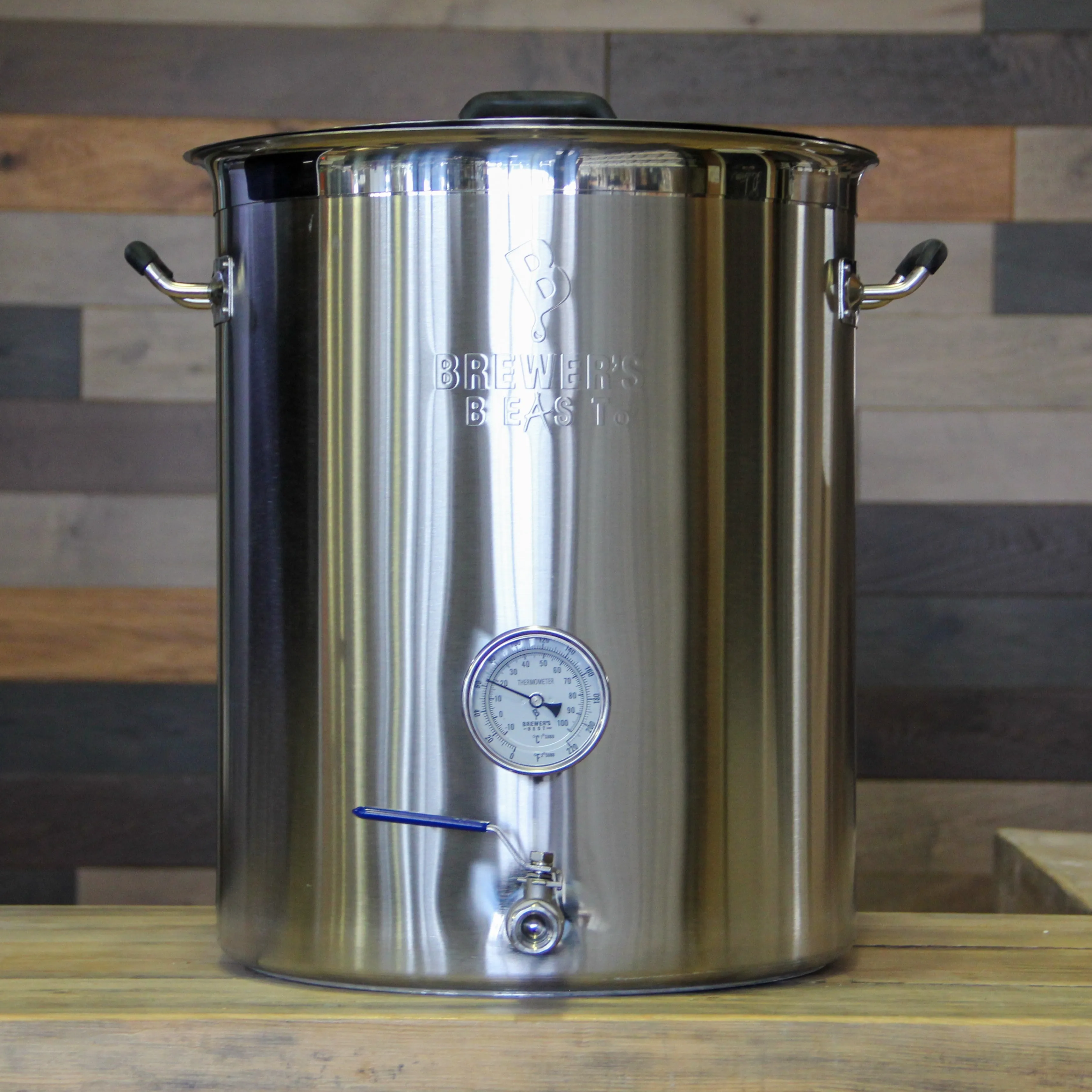 16 Gallon Brewers Beast Kettle w/ Ball Valve and Thermometer