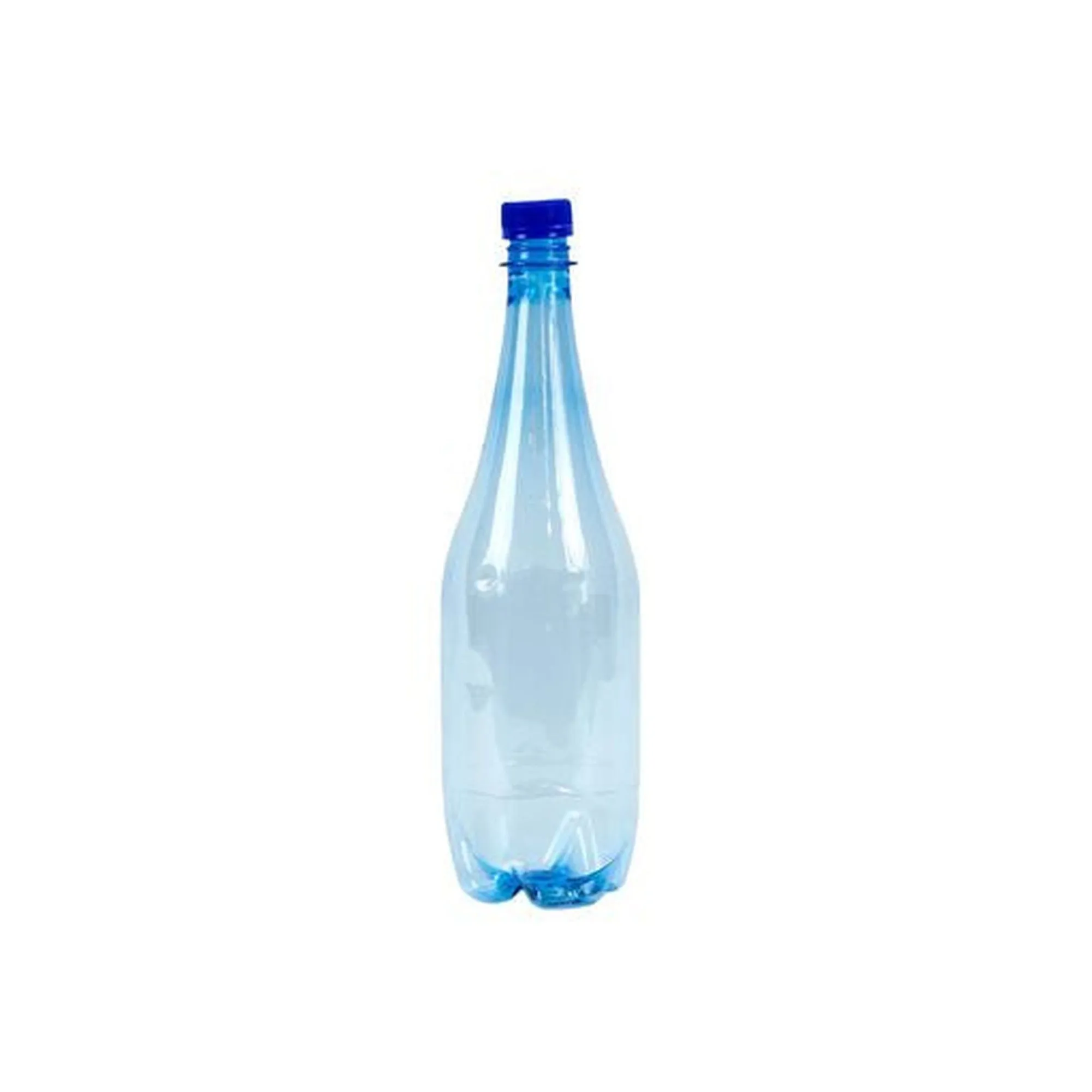 1L PET Plastic Teardrop Water Bottle Blue Lid BOT135