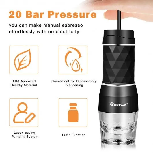 20 Bar Manual Portable Espresso  Coffee Machine