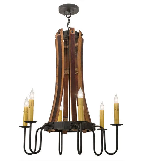 2nd Avenue Barrel Stave 34504-4 Chandelier Light - Costello Black