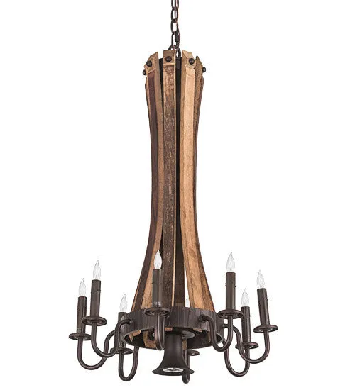 2nd Avenue Barrel Stave S22550-6 Chandelier Light - Mahogany Bronze