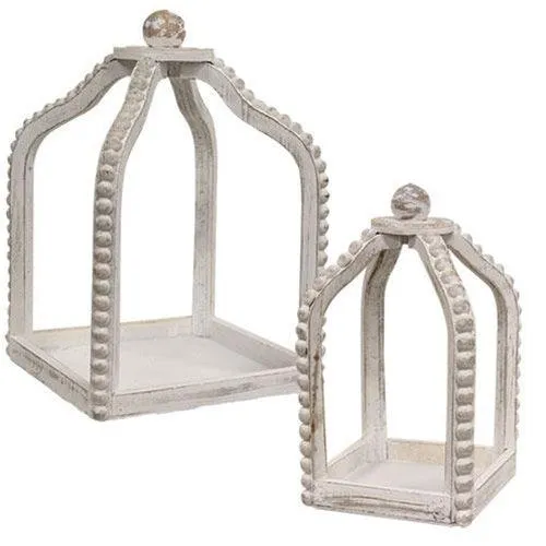 2/Set, Shabby Chic Beaded Lanterns