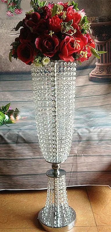 32" Tall Exotic Designer Crystal Garland Chandelier Wedding Centerpiece