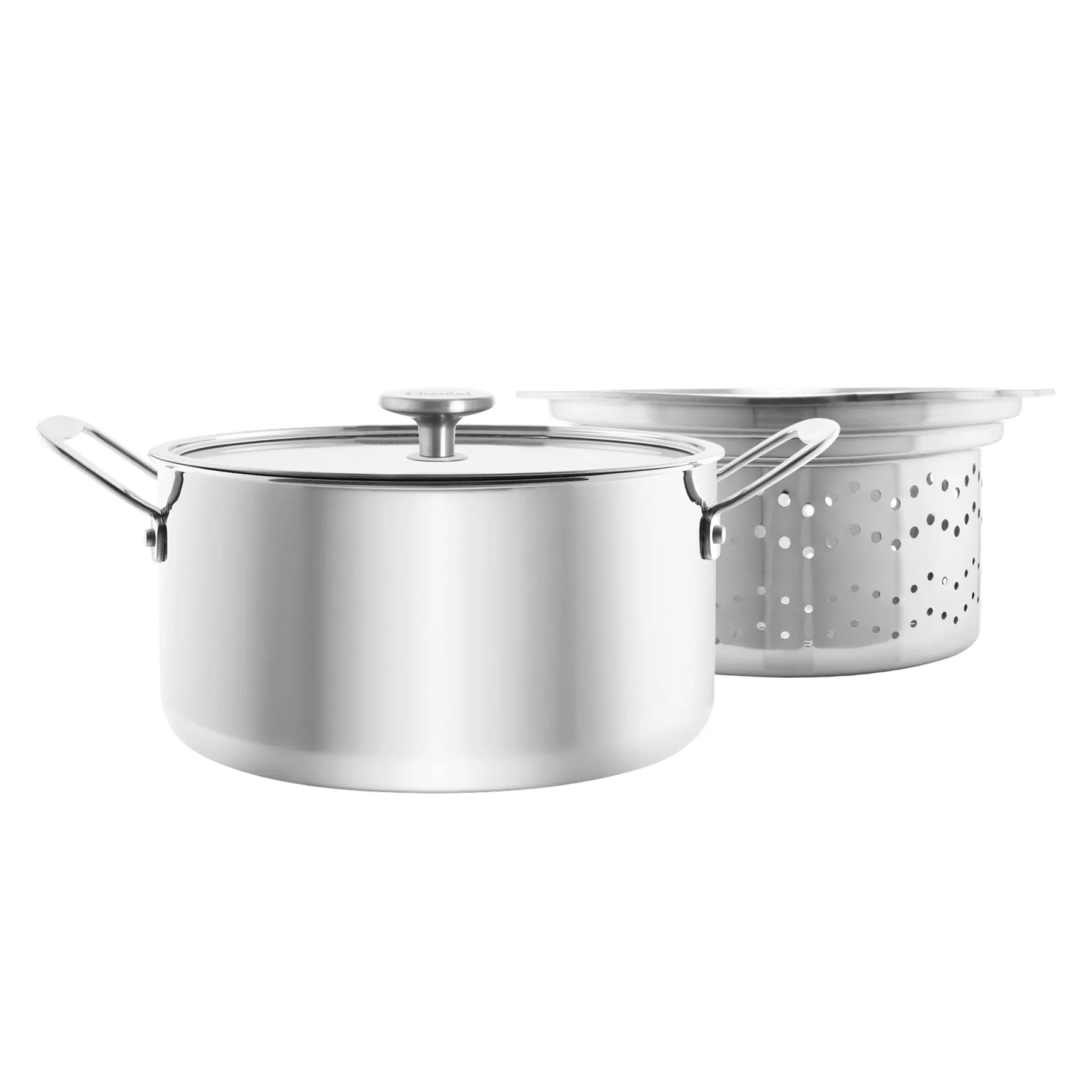 3.Clad 7 Qt. Stockpot & Steamer