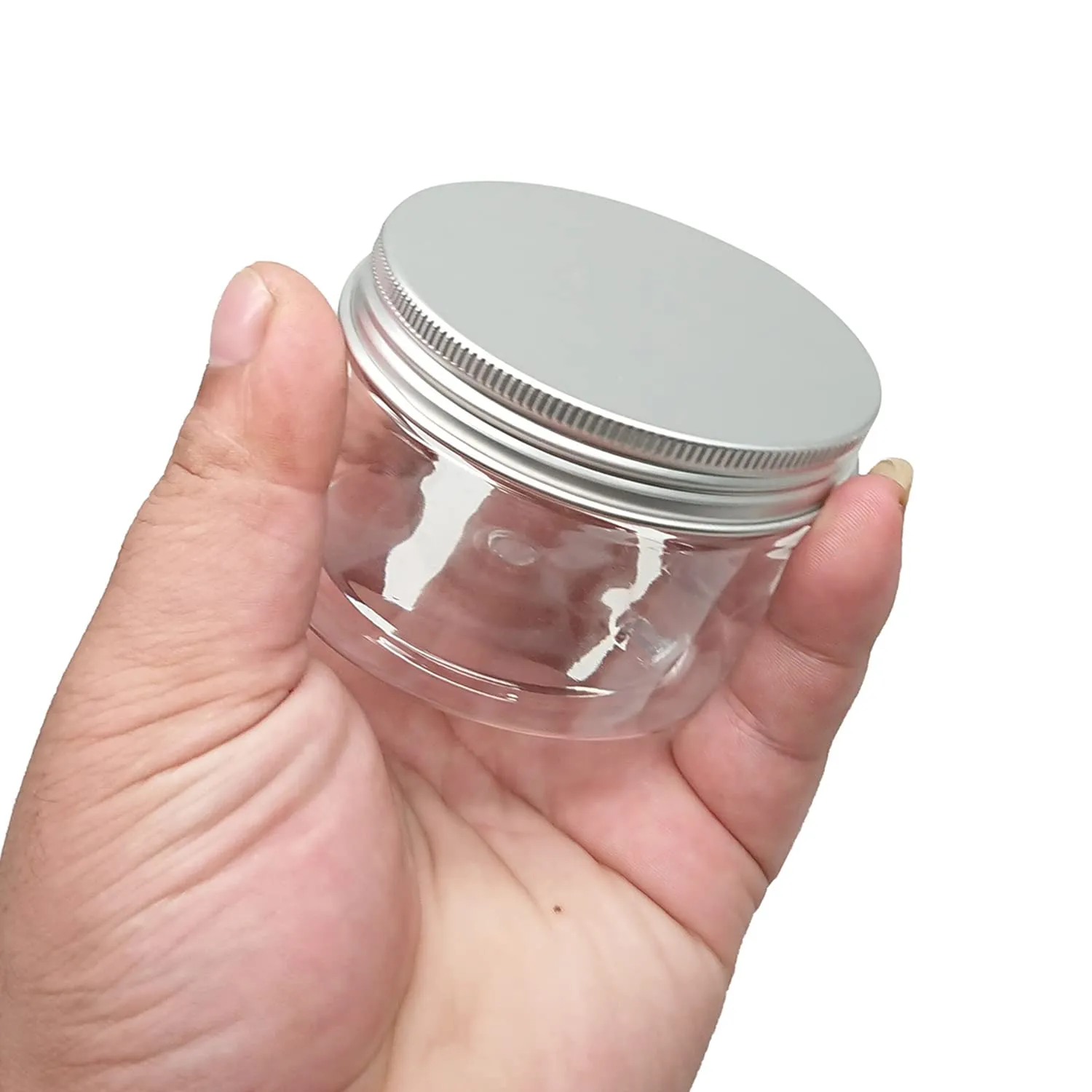 50ml Acrylic Cosmetic Jar with Silver Lid