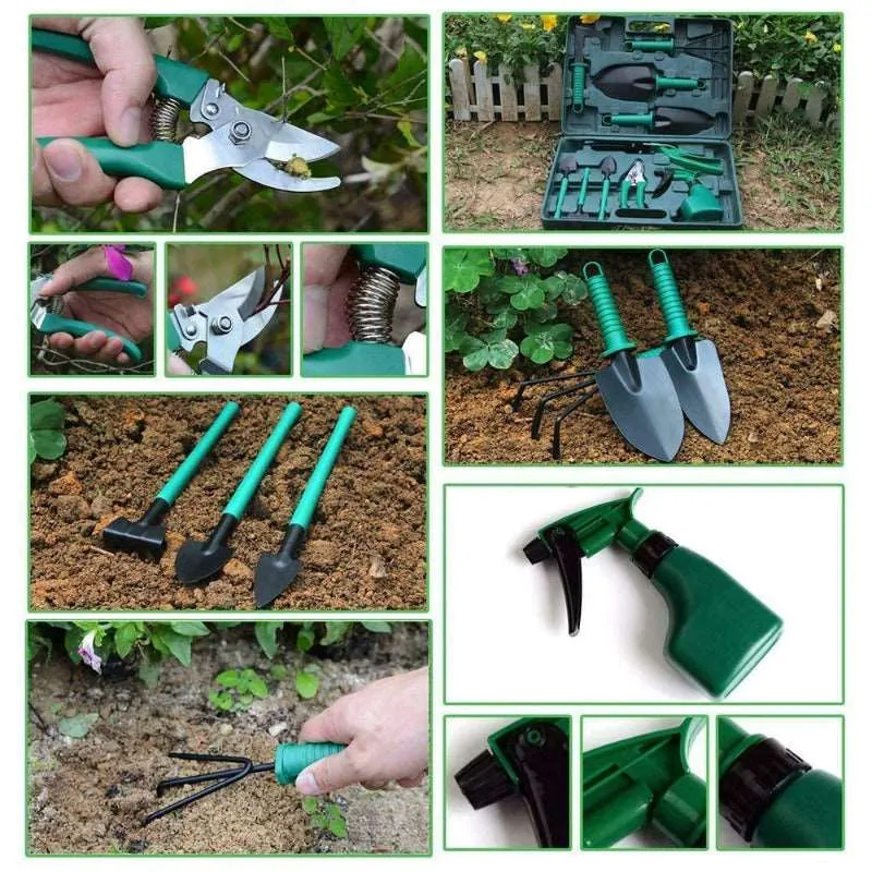 5/10Pcs. Garden Tool Set with Case