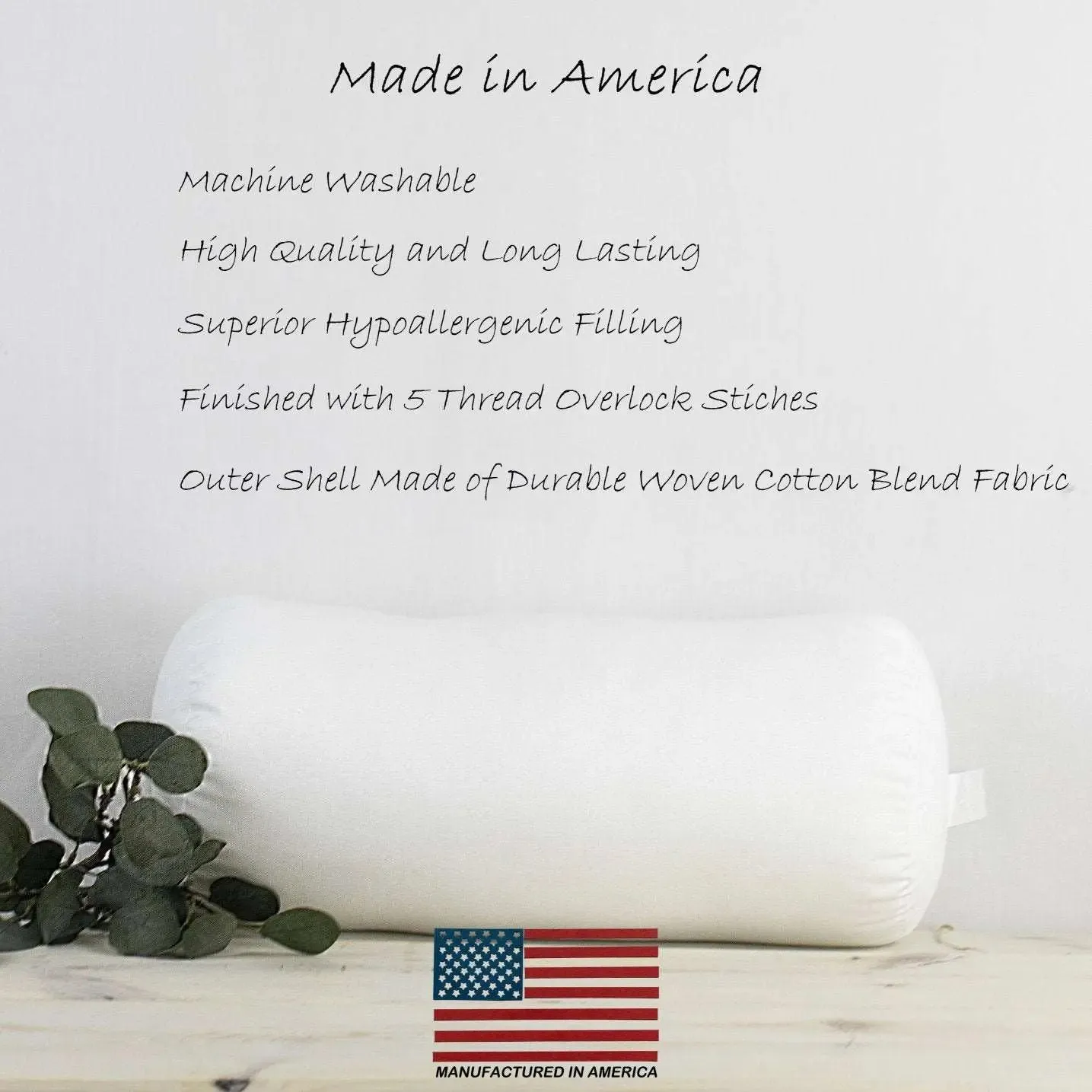 5x18 | Bolster Insert | Indoor Outdoor Hypoallergenic Polyester Fill | Quality Insert | Premium Insert