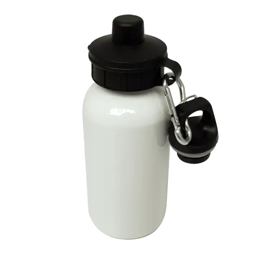 60x Aluminium Water Bottle 400ml White