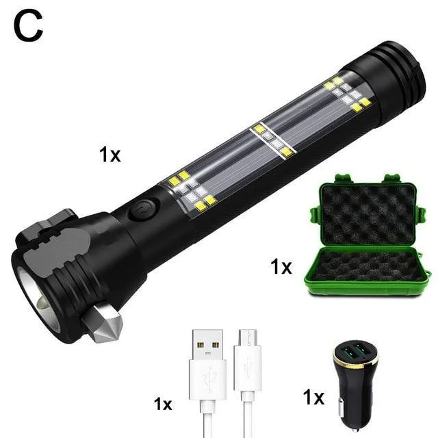 7-in1 Solar Powered Flashlight