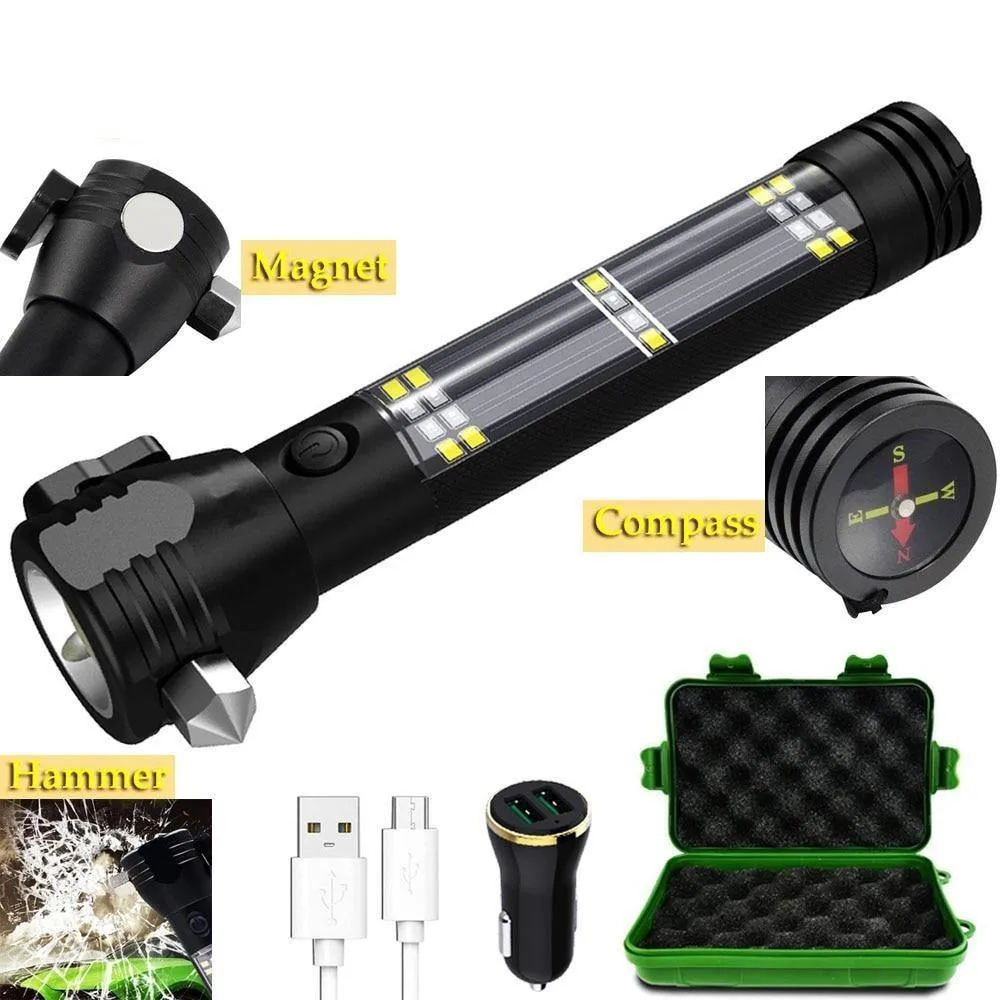 7-in1 Solar Powered Flashlight