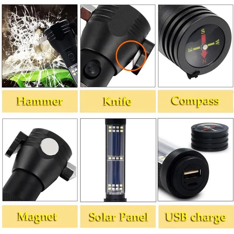 7-in1 Solar Powered Flashlight