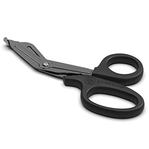 7.5" EMT Trauma Shears (Various Colors) - Heavy Duty Bandage Scissors, Military-Grade for Doctors, Nurse, Paramedic First Responder and First Aid Emergency Trauma Kits (Black Shears)