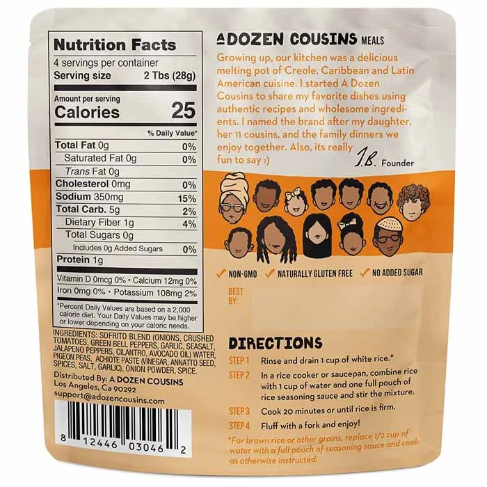 A Dozen Cousins - Rice Seasoning Sauce, 4oz | Multiple Flavors