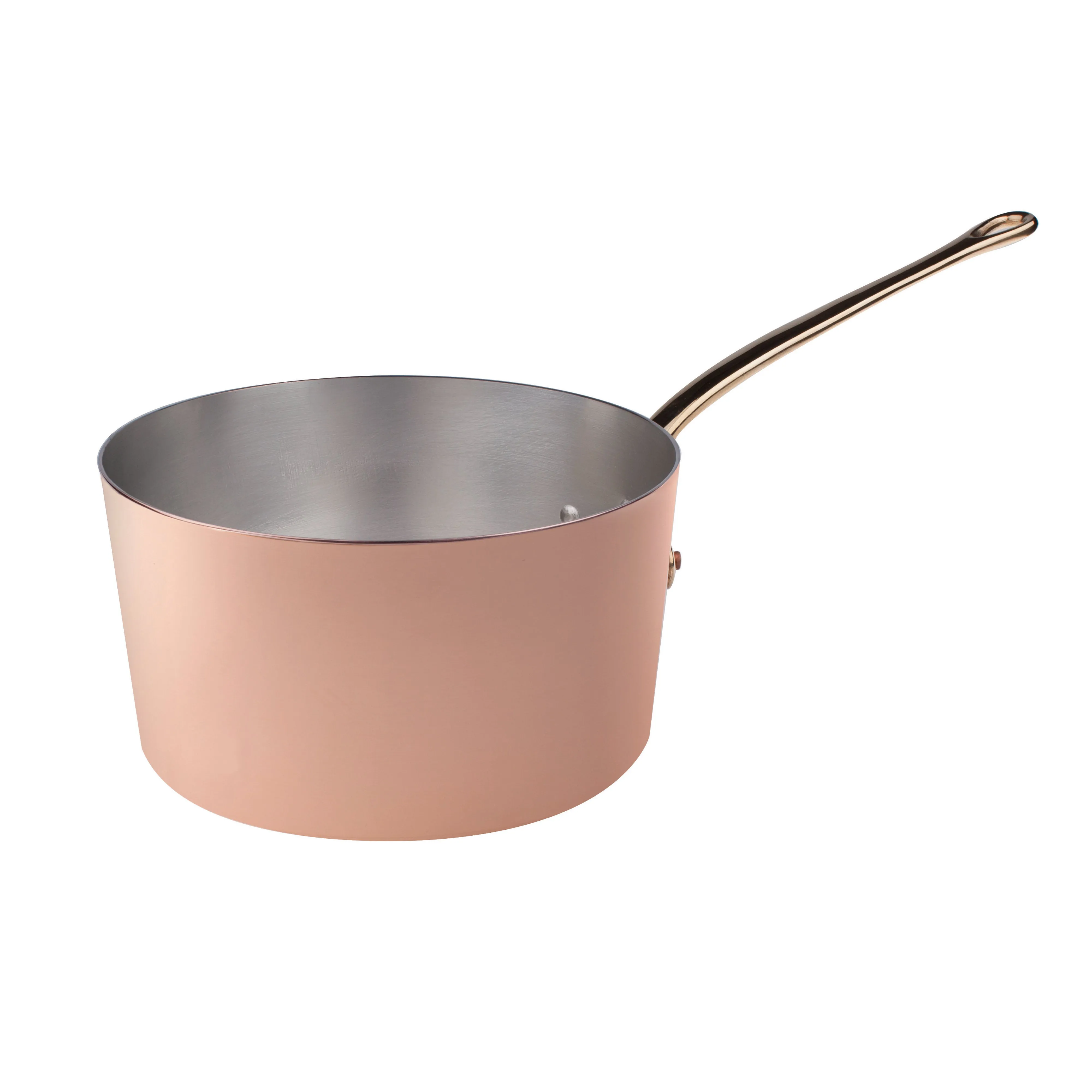 Agnelli Copper Mini Saucepan With Brass Handle, 16.7-Oz