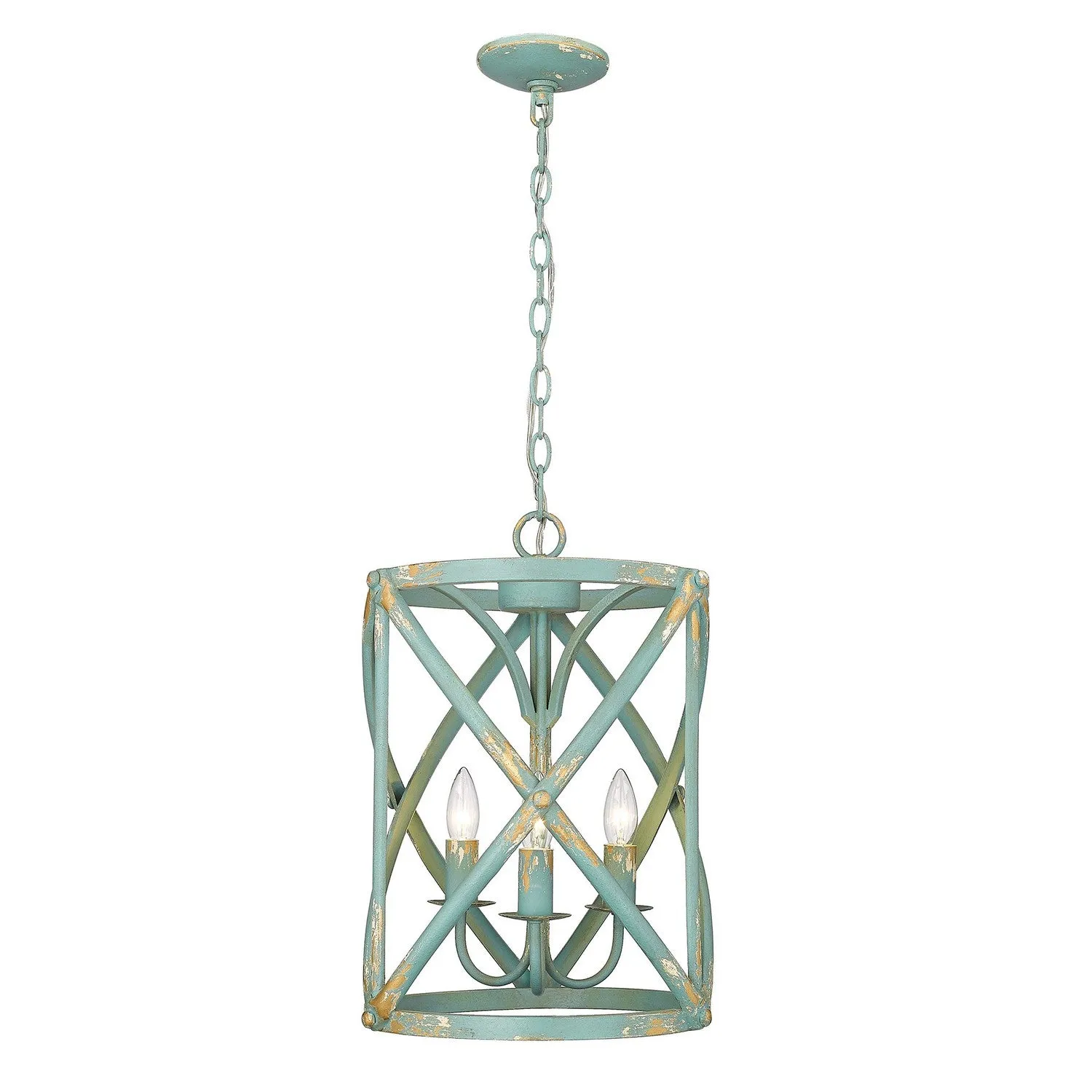 Alcott TEAL Three Light Pendant