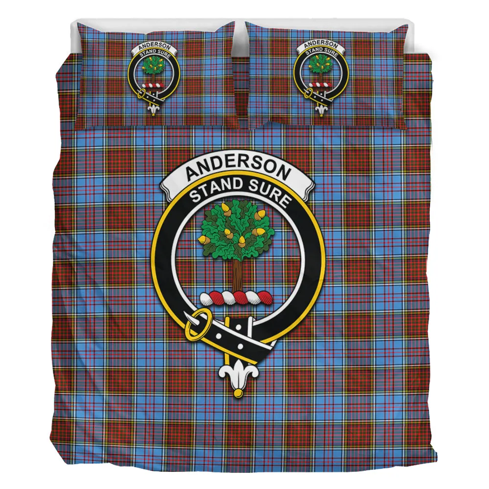 Anderson Modern Tartan Bedding Set with Family Crest