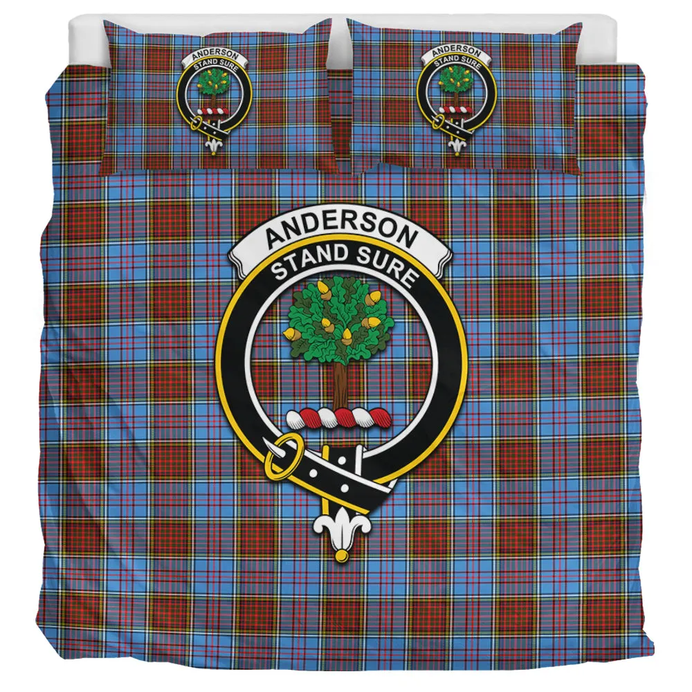 Anderson Modern Tartan Bedding Set with Family Crest