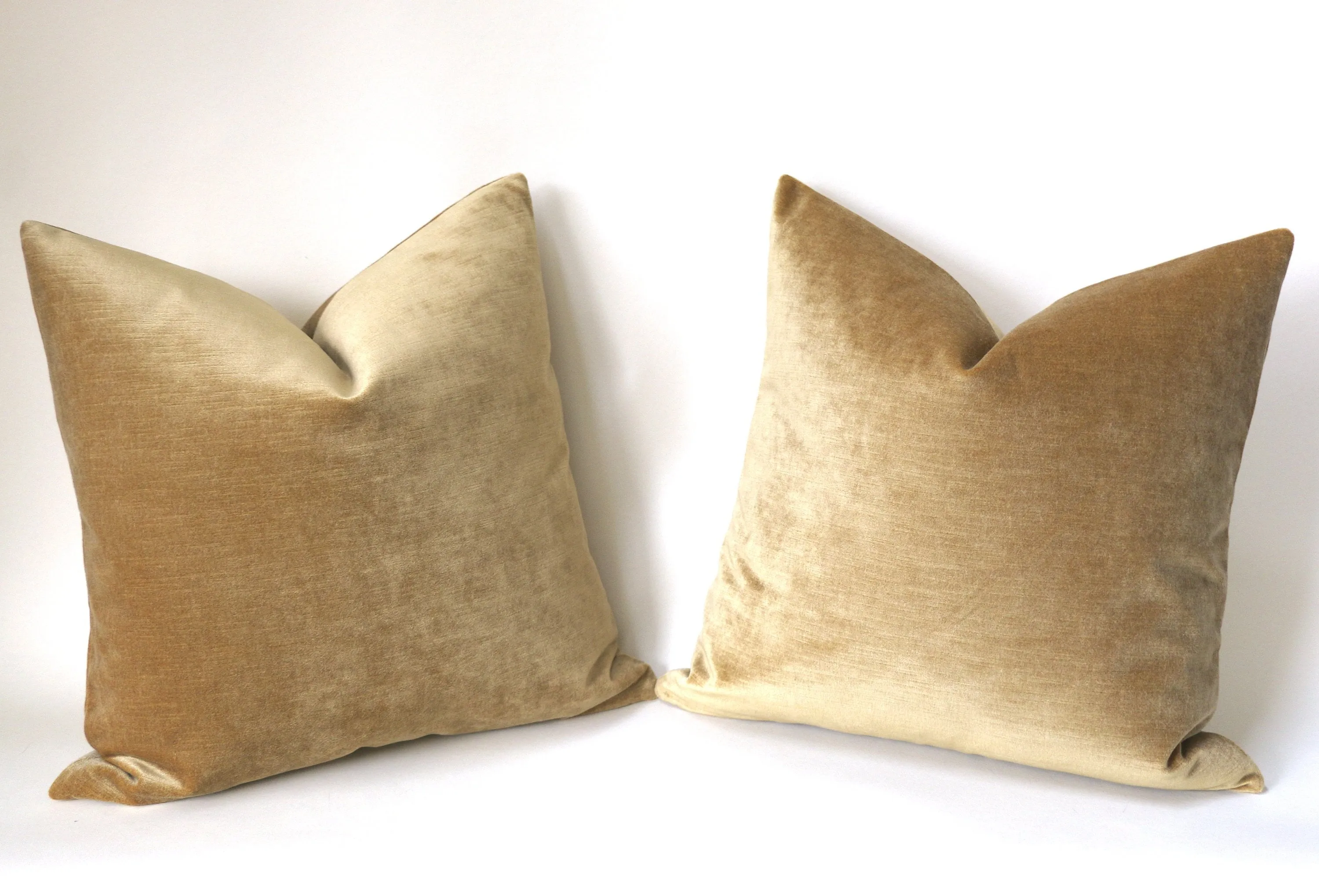 Antique Gold Pillow Cover / Gold Pillow Cover / Vintage Velvet Pillow / Solid Mustard Gold Cushion Cover