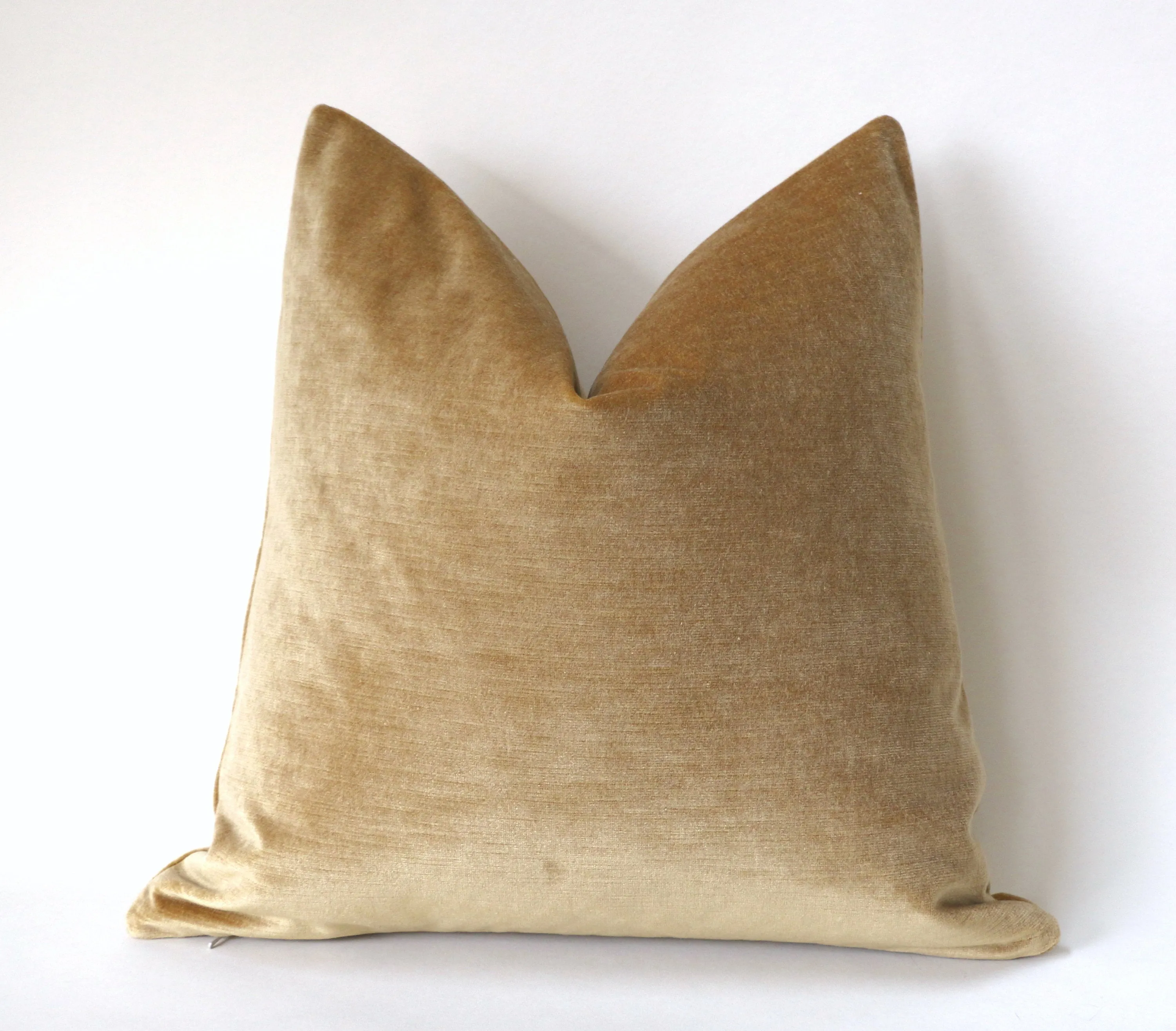 Antique Gold Pillow Cover / Gold Pillow Cover / Vintage Velvet Pillow / Solid Mustard Gold Cushion Cover