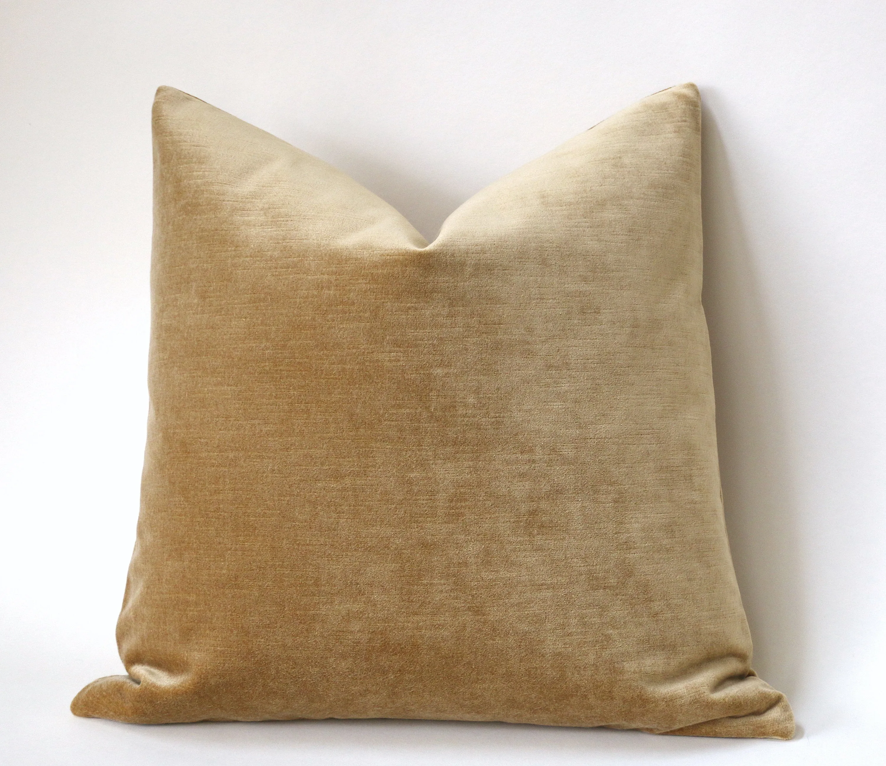 Antique Gold Pillow Cover / Gold Pillow Cover / Vintage Velvet Pillow / Solid Mustard Gold Cushion Cover