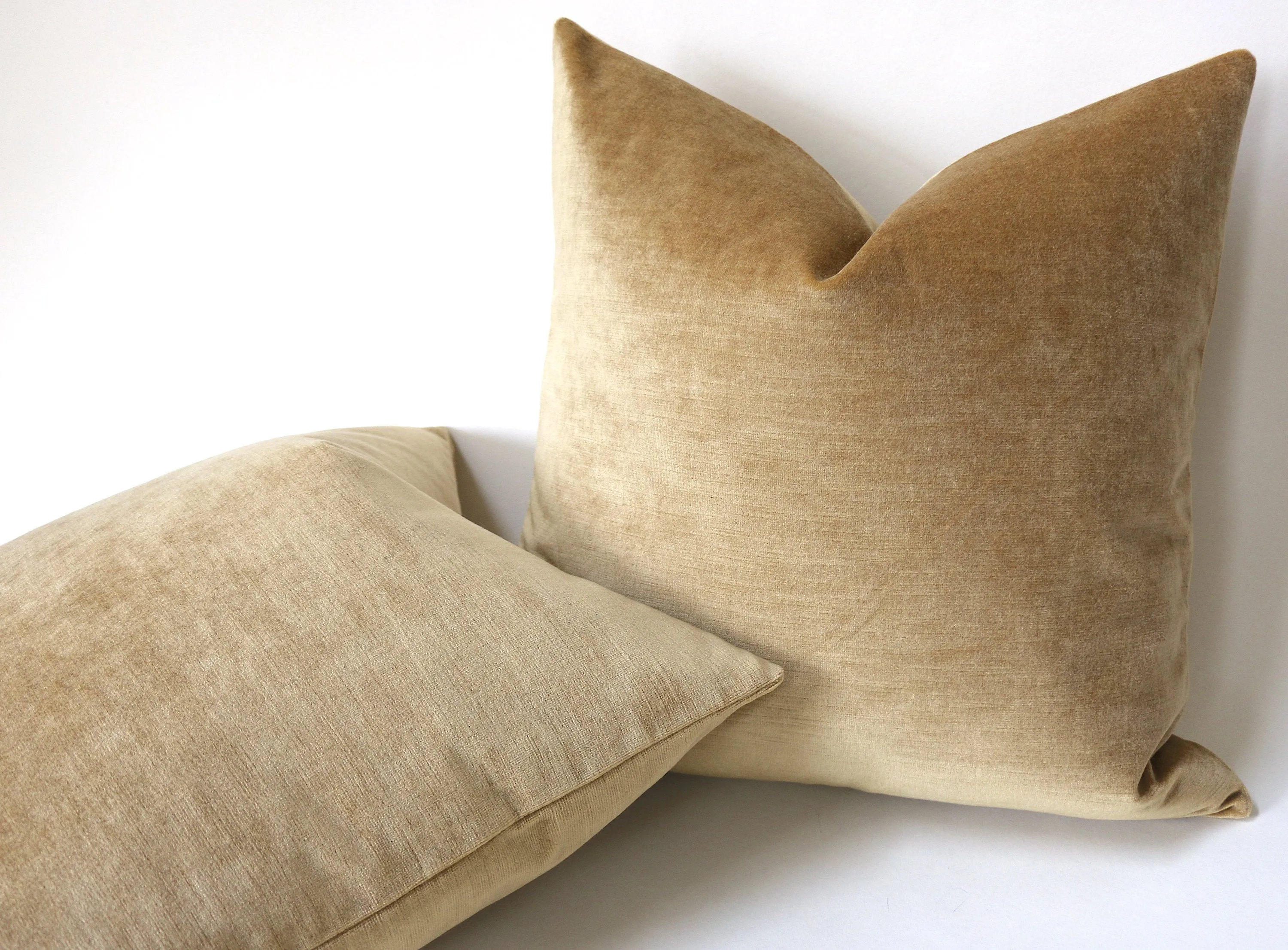 Antique Gold Pillow Cover / Gold Pillow Cover / Vintage Velvet Pillow / Solid Mustard Gold Cushion Cover