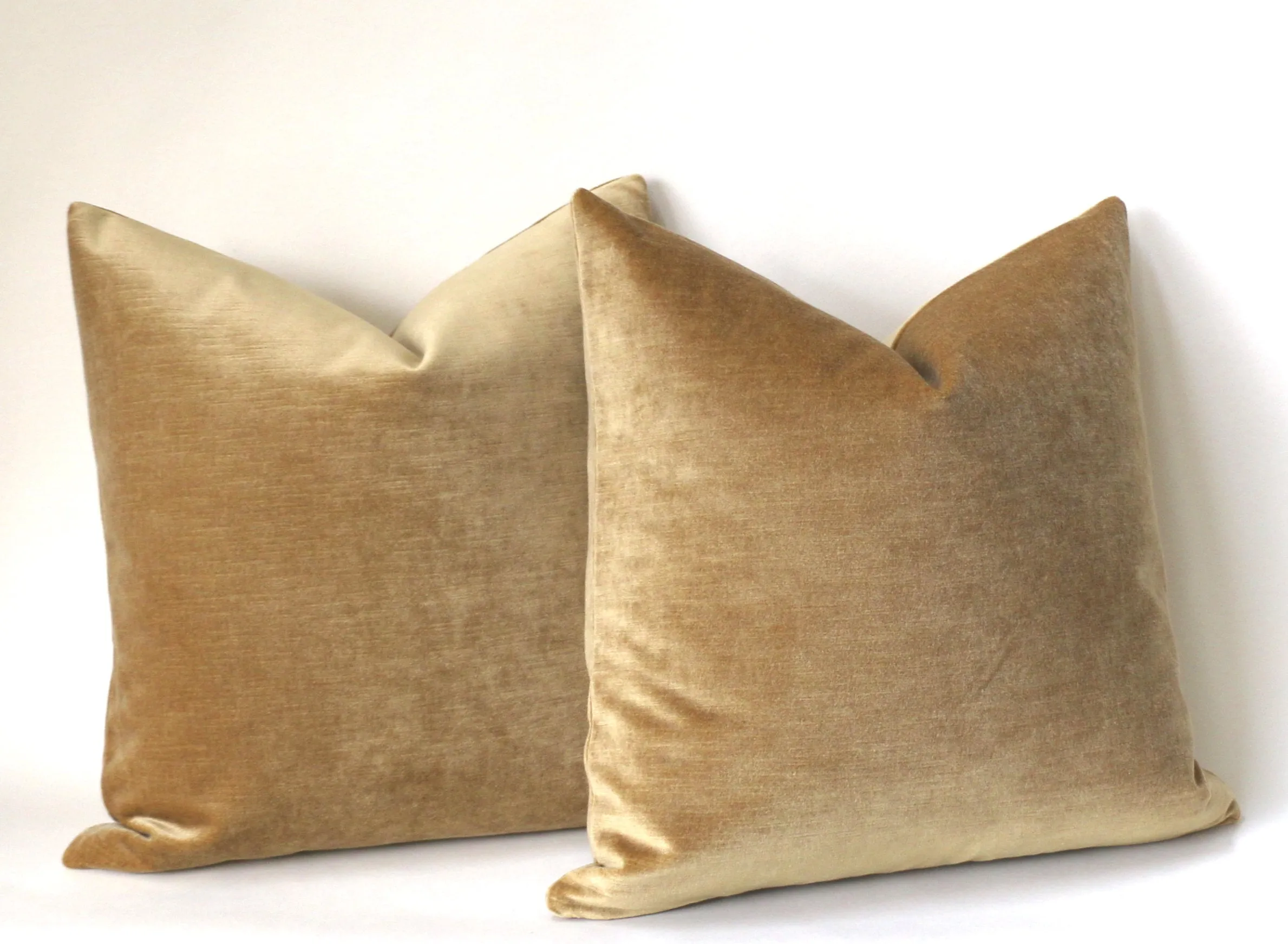 Antique Gold Pillow Cover / Gold Pillow Cover / Vintage Velvet Pillow / Solid Mustard Gold Cushion Cover