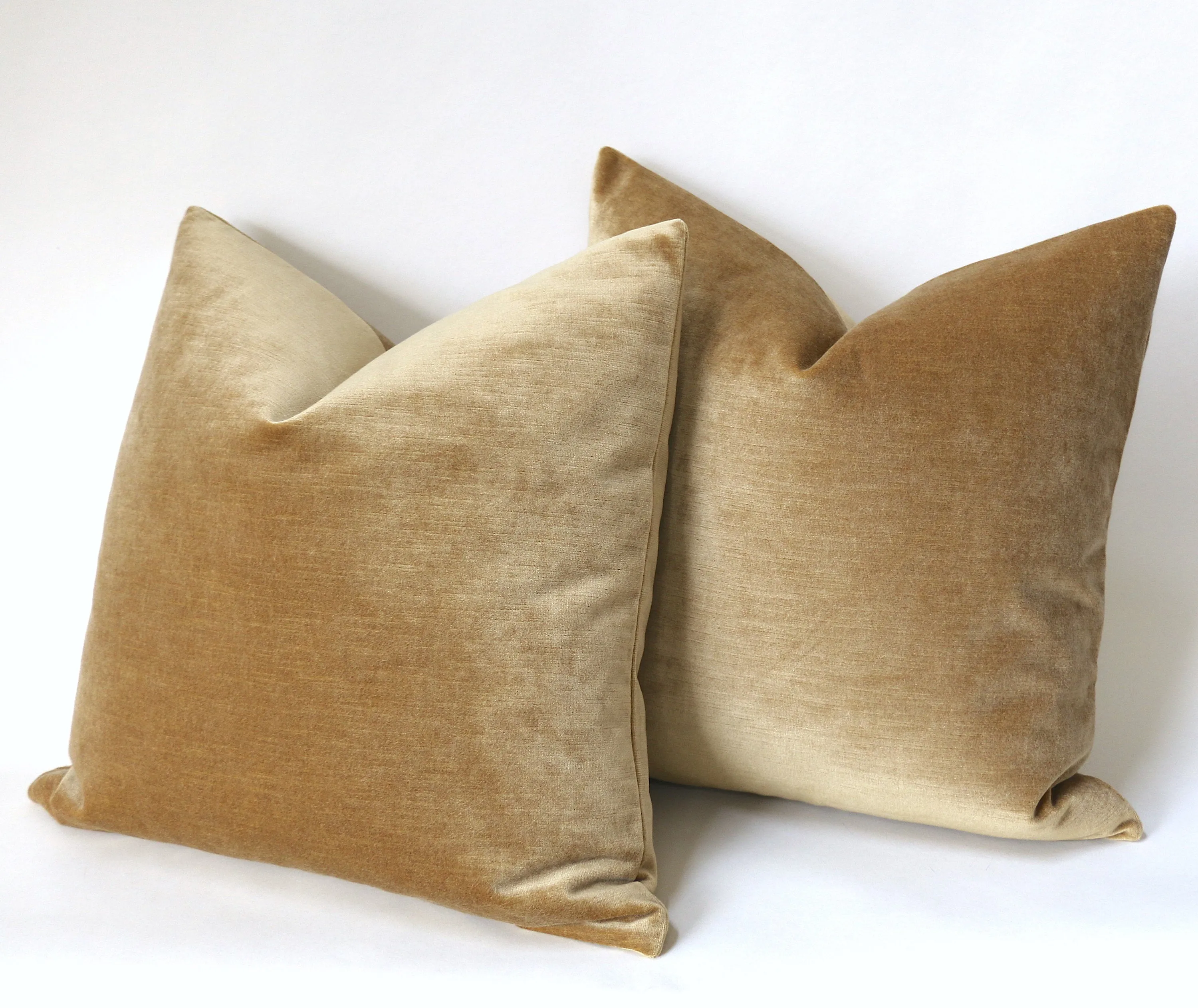 Antique Gold Pillow Cover / Gold Pillow Cover / Vintage Velvet Pillow / Solid Mustard Gold Cushion Cover