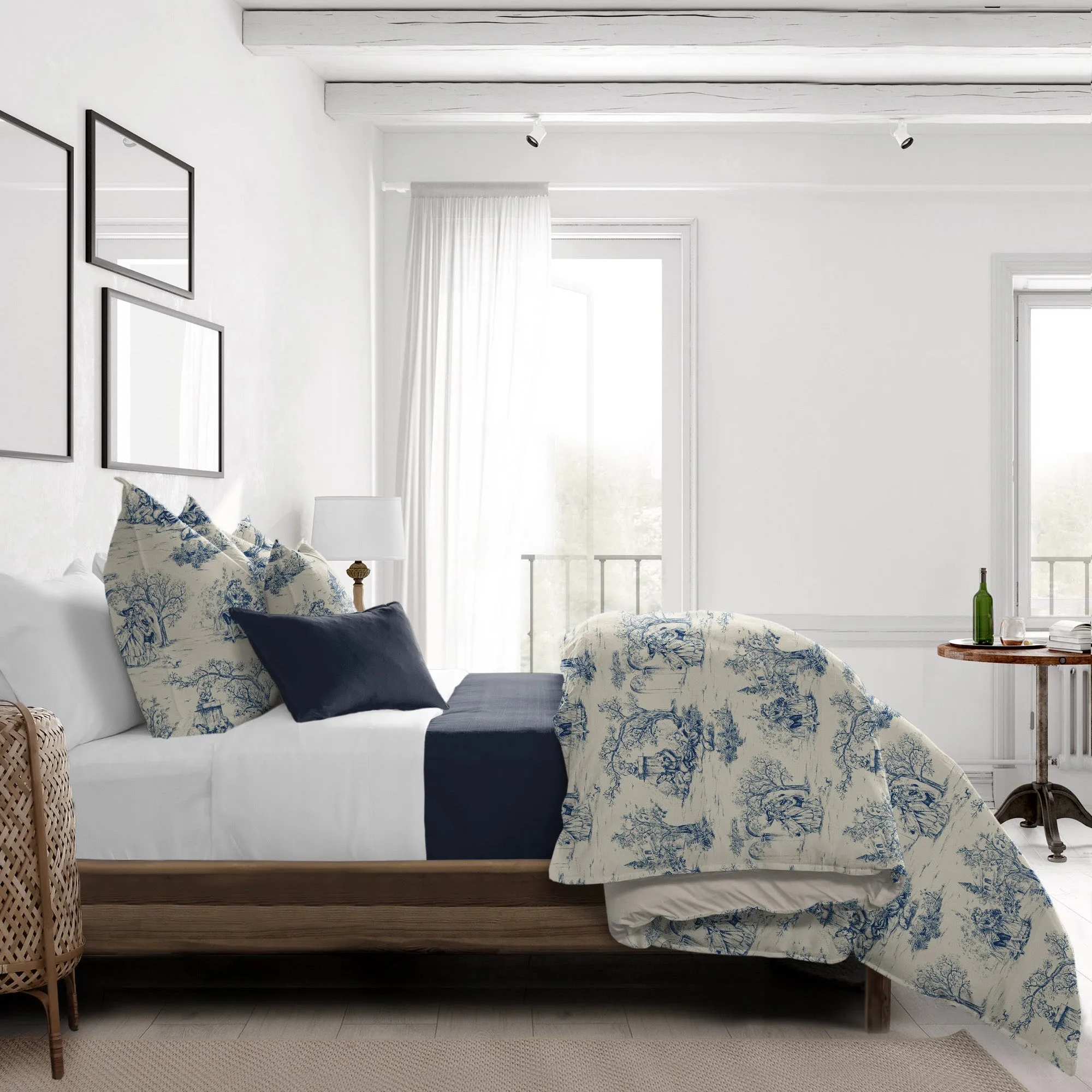 Archamps Toile Blue Bedding