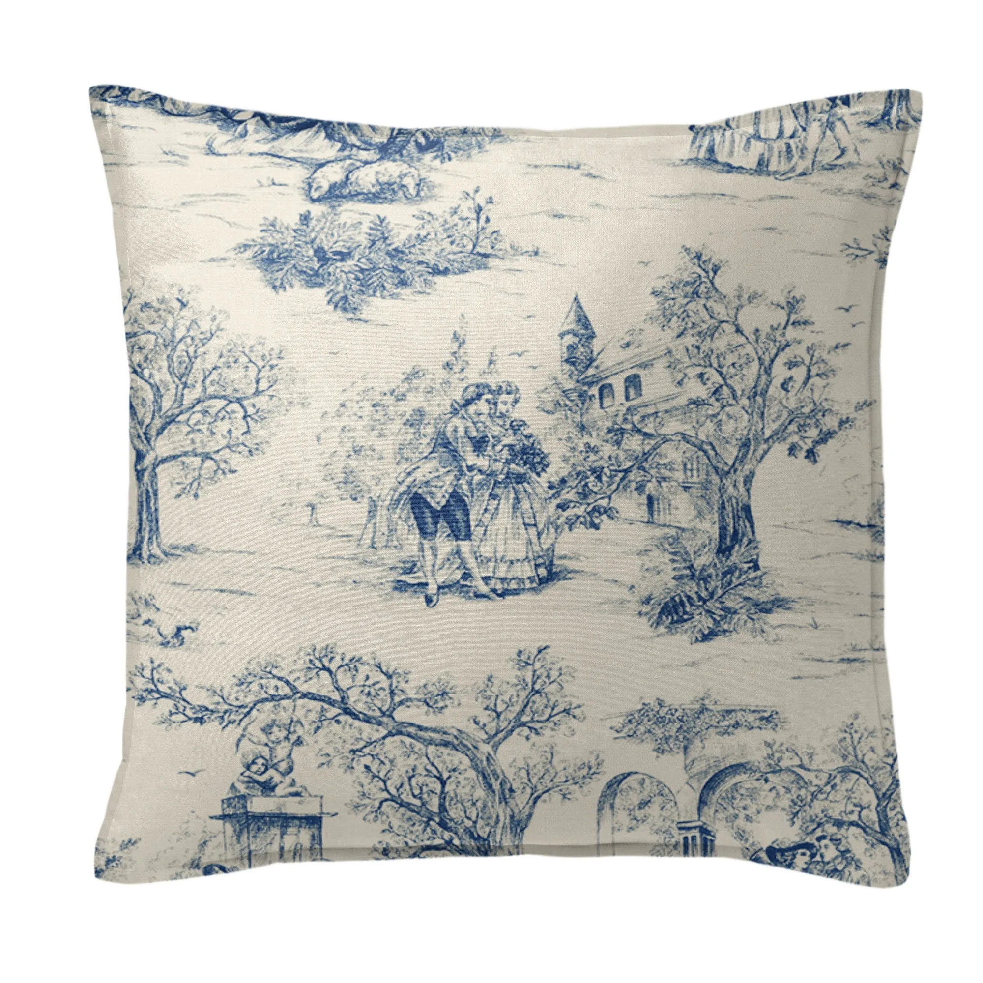 Archamps Toile Blue Bedding