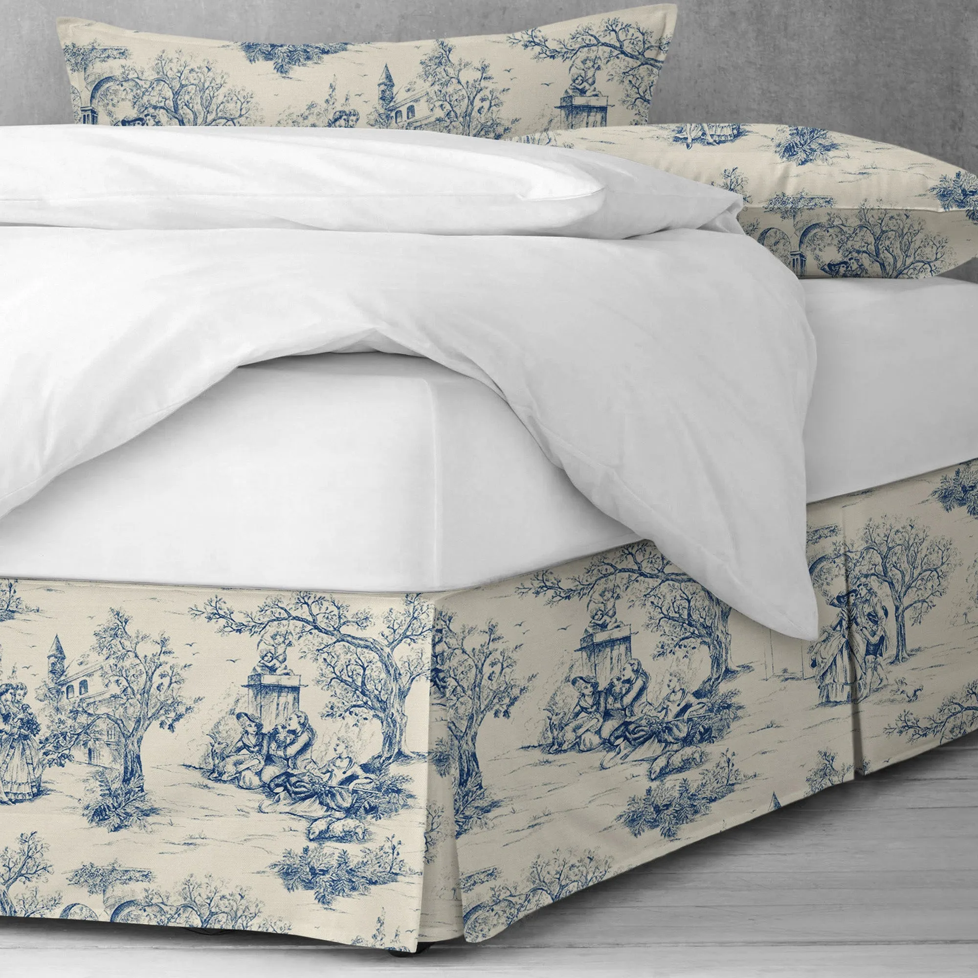 Archamps Toile Blue Bedding