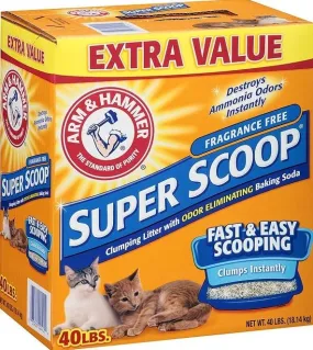 Arm & Hammer Super Scoop Unscented Clumping Litter (26.3-lb)