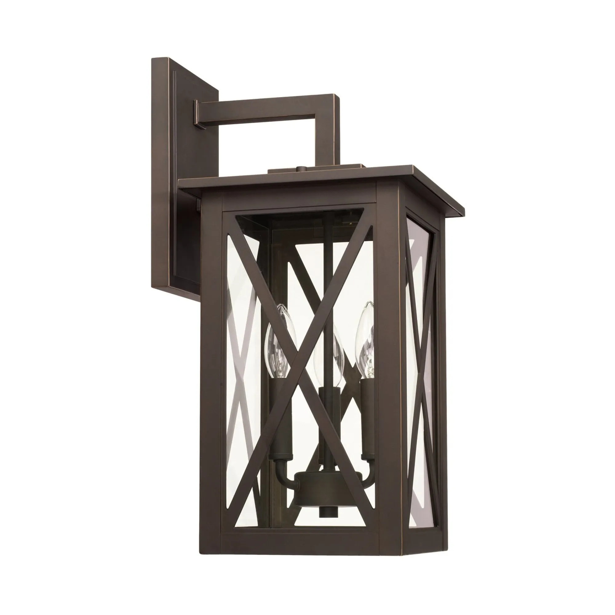 Avondale Coastal Outdoor Wall Lantern - 19" - Bronze