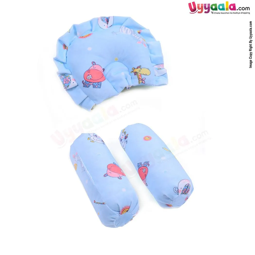 Baby Bedding With Pillow Velvet Animal print Blue 0-6m