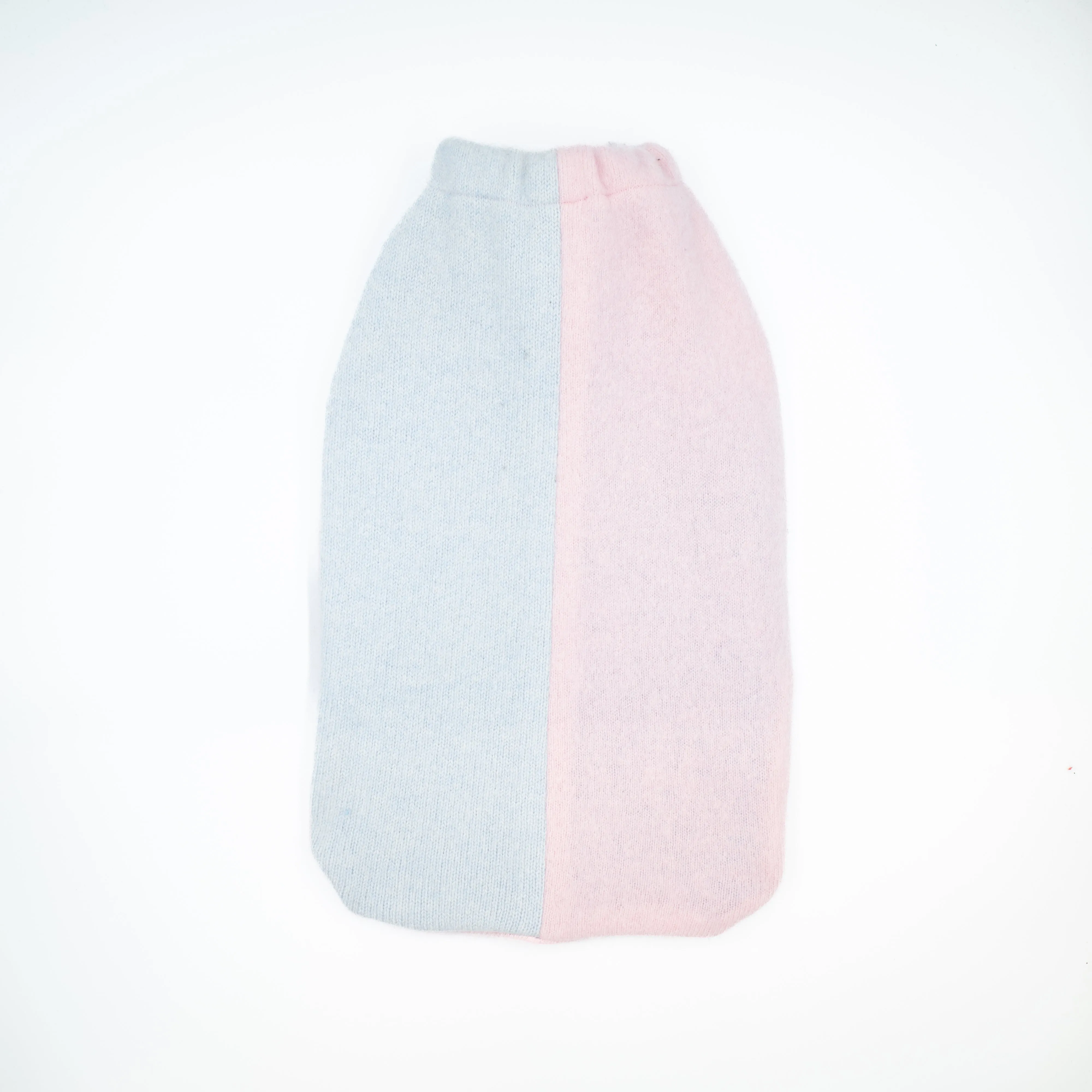 Baby Blue and Pink Cashmere Large Hot Water Bottle