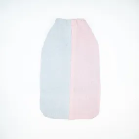 Baby Blue and Pink Cashmere Large Hot Water Bottle