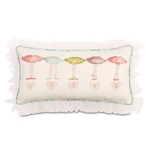 Ballet Plié Hand-Painted Lumbar Pillow Cover 11x21