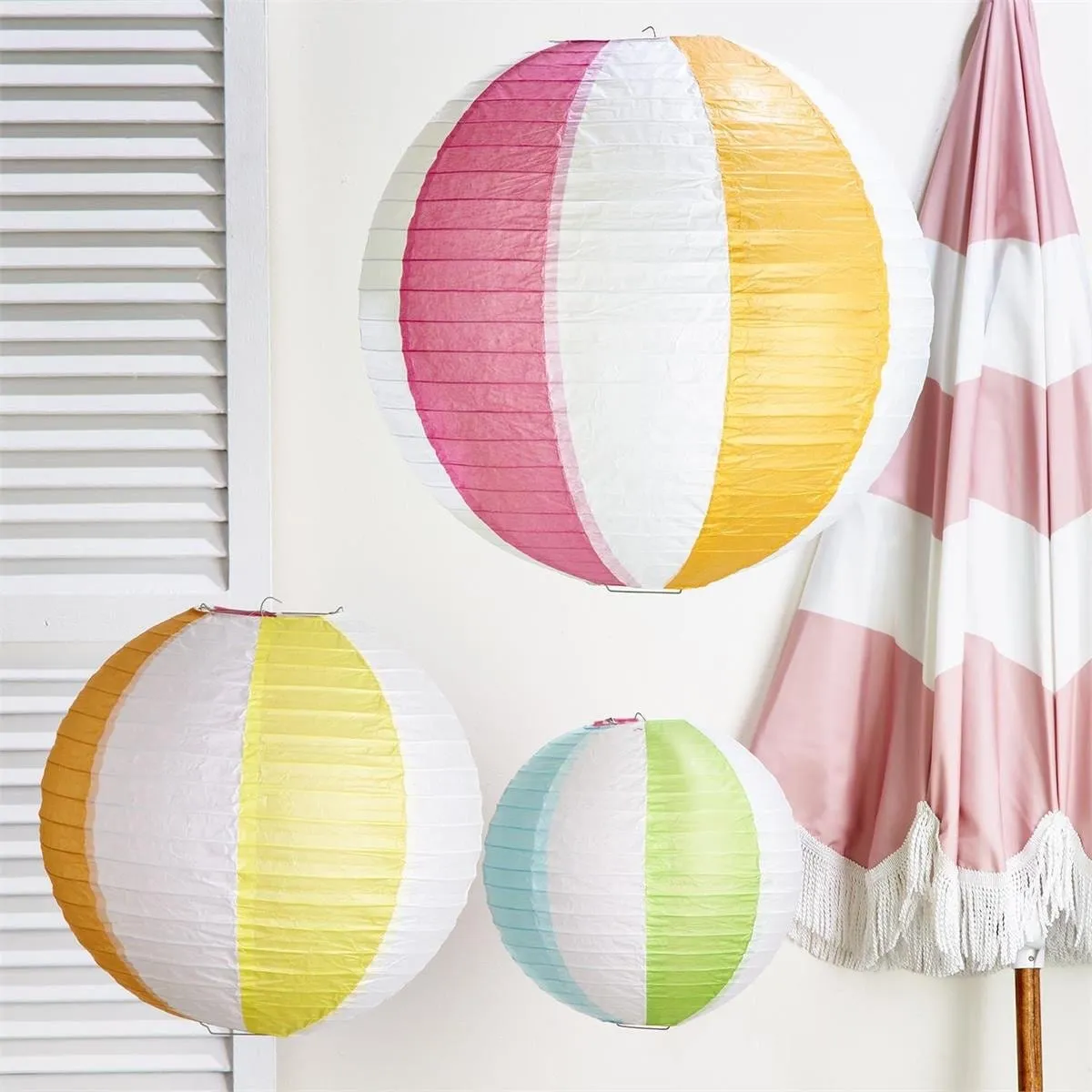 Beach Ball Lanterns Set of 3