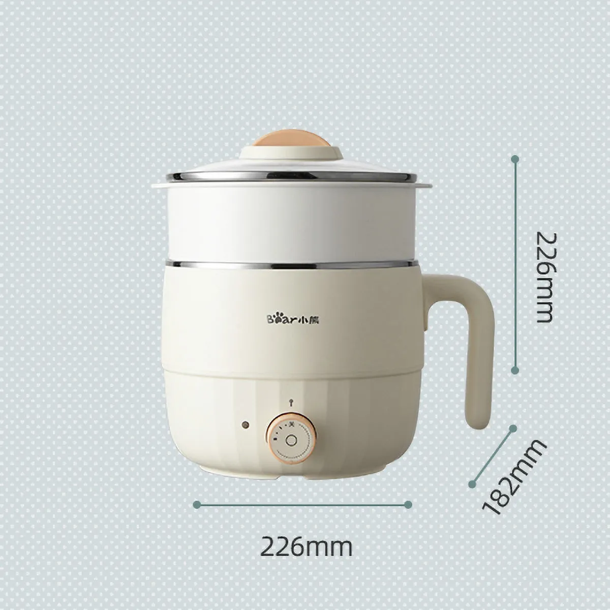 Bear Multi Cooker 1.2L steamboat noodle cooker and Food Steamer (DRG-F12H2)