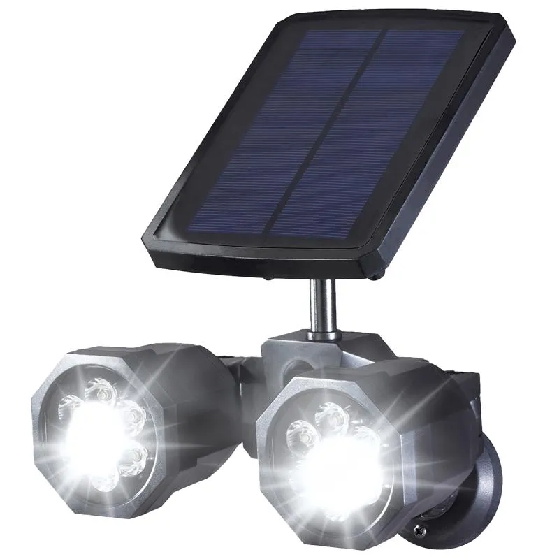 Bell & Howell Bionic Spotlight Duo Motion-Sensing Solar Powered LED Black Spotlight