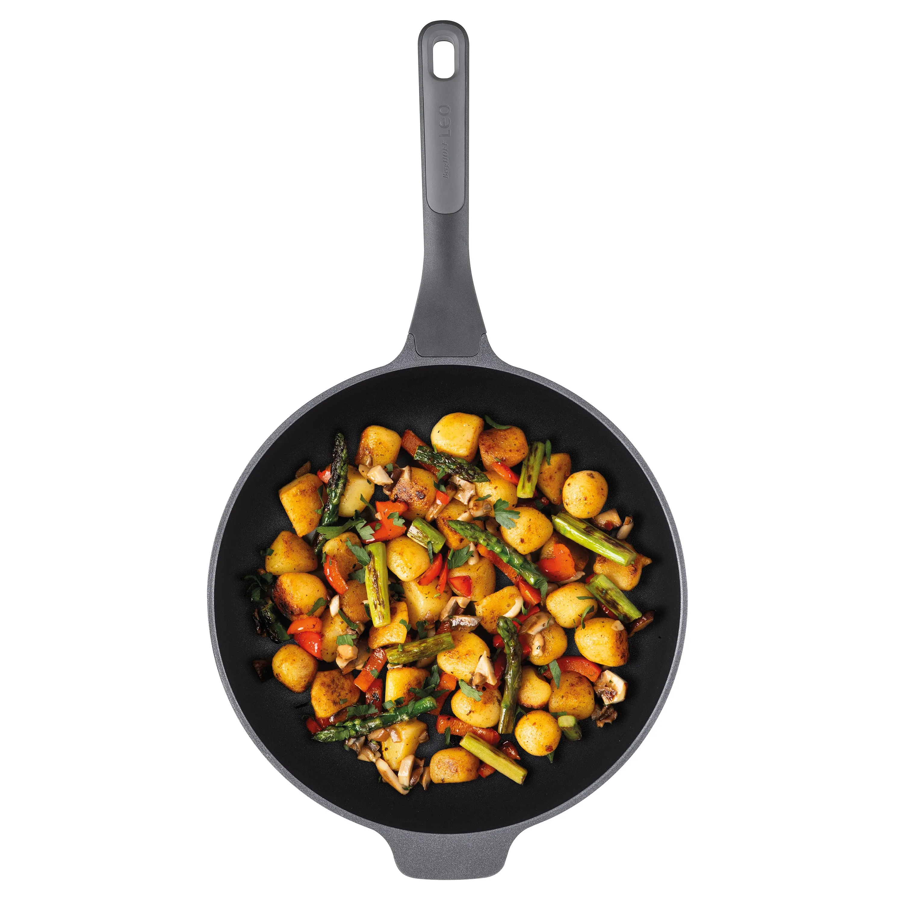 BergHOFF Leo Stone  Nonstick Ceramic 12" Wok Pan 5.3qt., Recycled