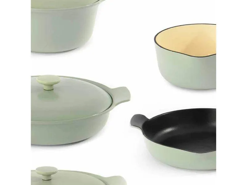 BergHOFF Ron 8Pc Cast Iron Cookware Set, Green