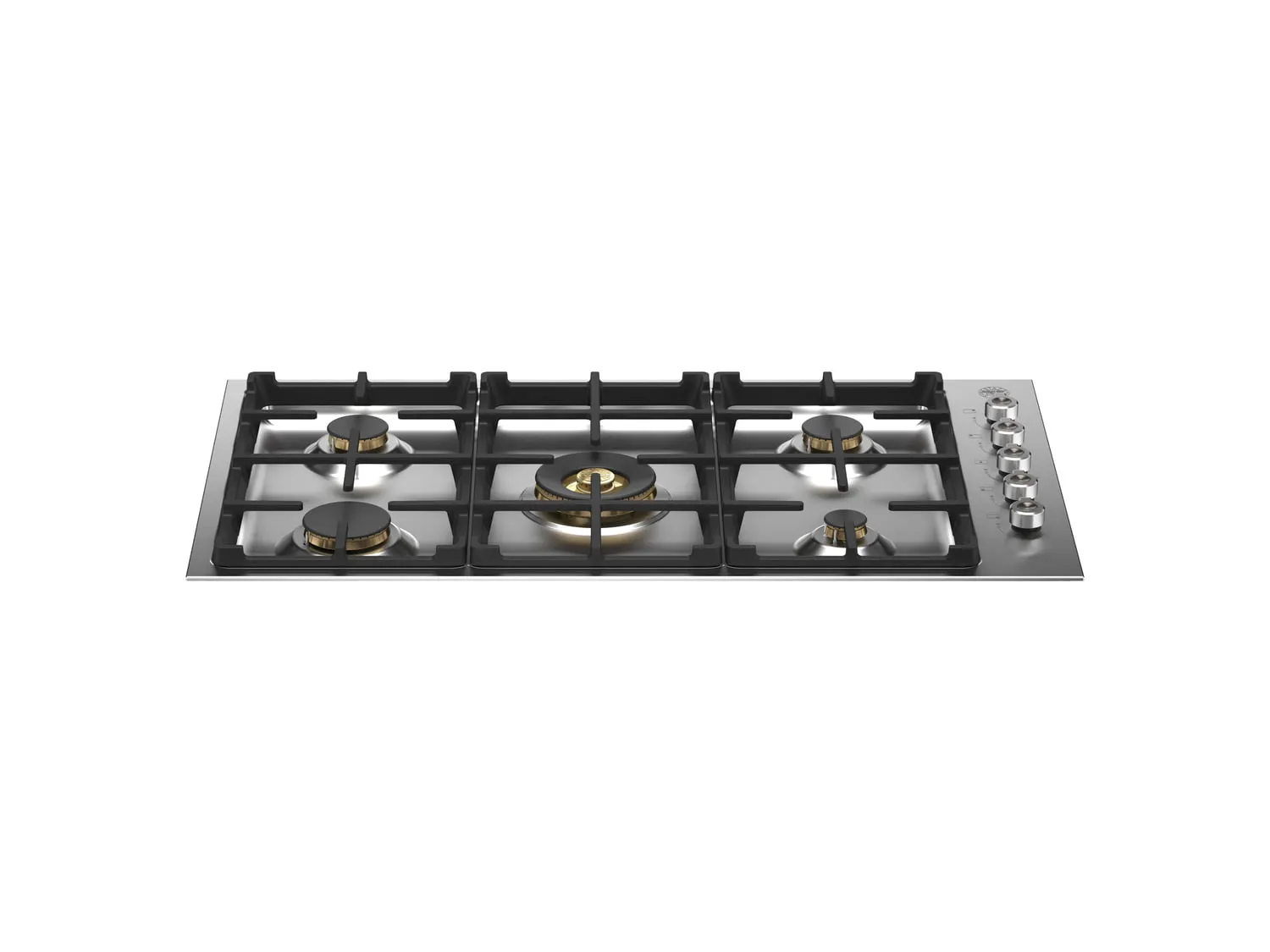 Bertazzoni PROF365QBXT 36 Drop-In Gas Cooktop 5 Brass Burners Stainless Steel