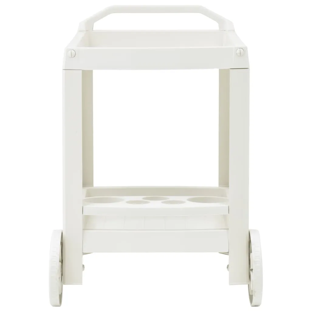 Beverage Cart White 69x53x72 cm Plastic