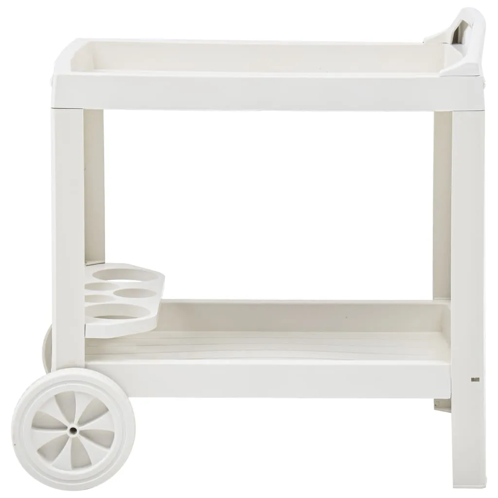 Beverage Cart White 69x53x72 cm Plastic