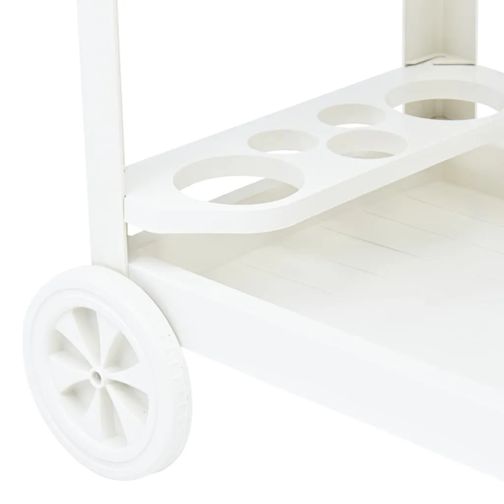 Beverage Cart White 69x53x72 cm Plastic