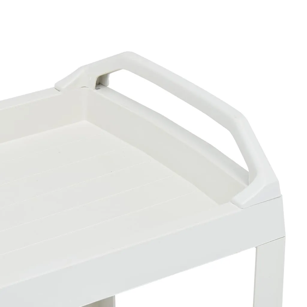 Beverage Cart White 69x53x72 cm Plastic