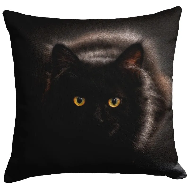 Black Cat Pillowcases - Personalized Cat Photo Pillow Covers