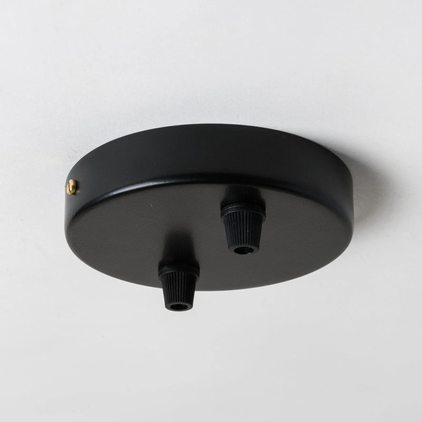 Black Steel 100mm Ceiling Rose - All Outlet Options